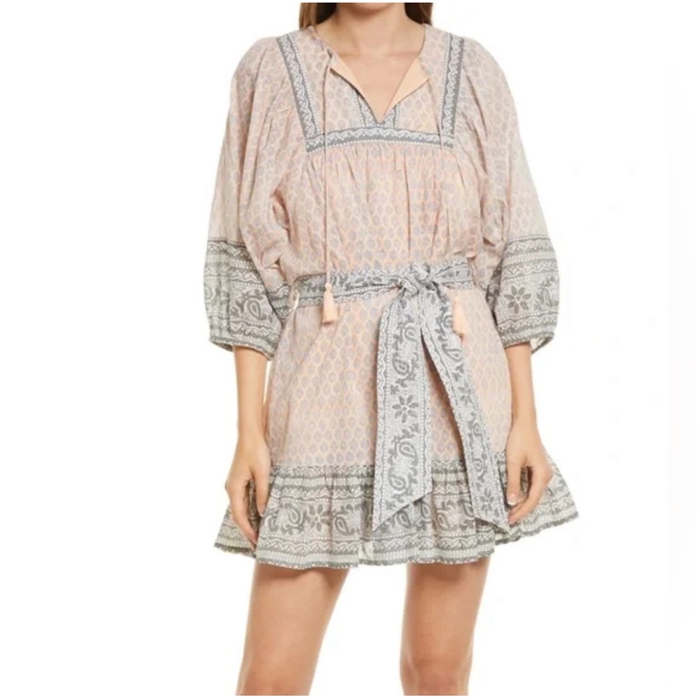 CLEOBELLA Magdalena Mini Dress in Scallop Block Print. Size medium - Picture 2 of 9